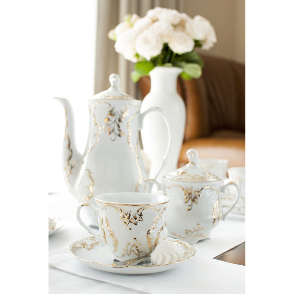 Garnitur do kawy dla 6 osób 18 el. Rococo Anna 7830