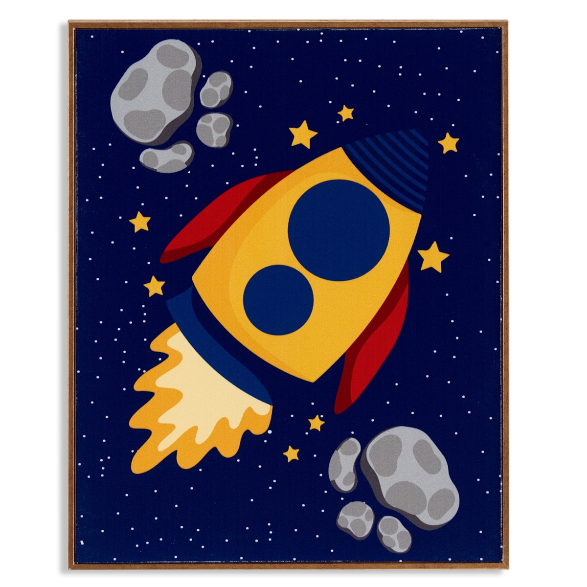 Plakat w ramce kosmos PLANET, 40 x 50 cm, bawełna, motyw rakieta