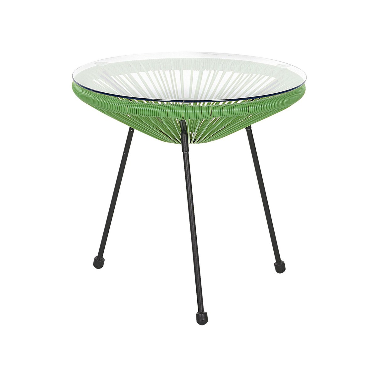 Zestaw mebli balkonowych z technorattanu zielony ACAPULCO II