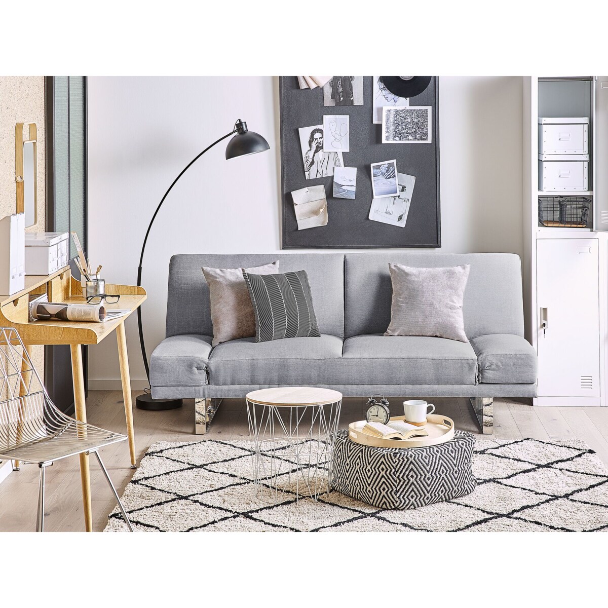 Sofa rozkładana szara YORK