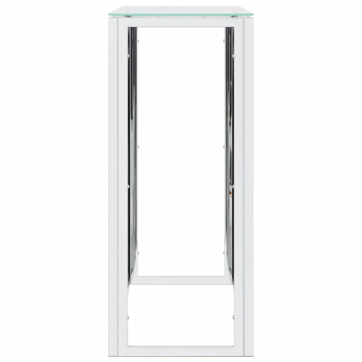 vidaXL Stolik konsolowy, 110x30x70 cm, stal nierdzewna i szkło