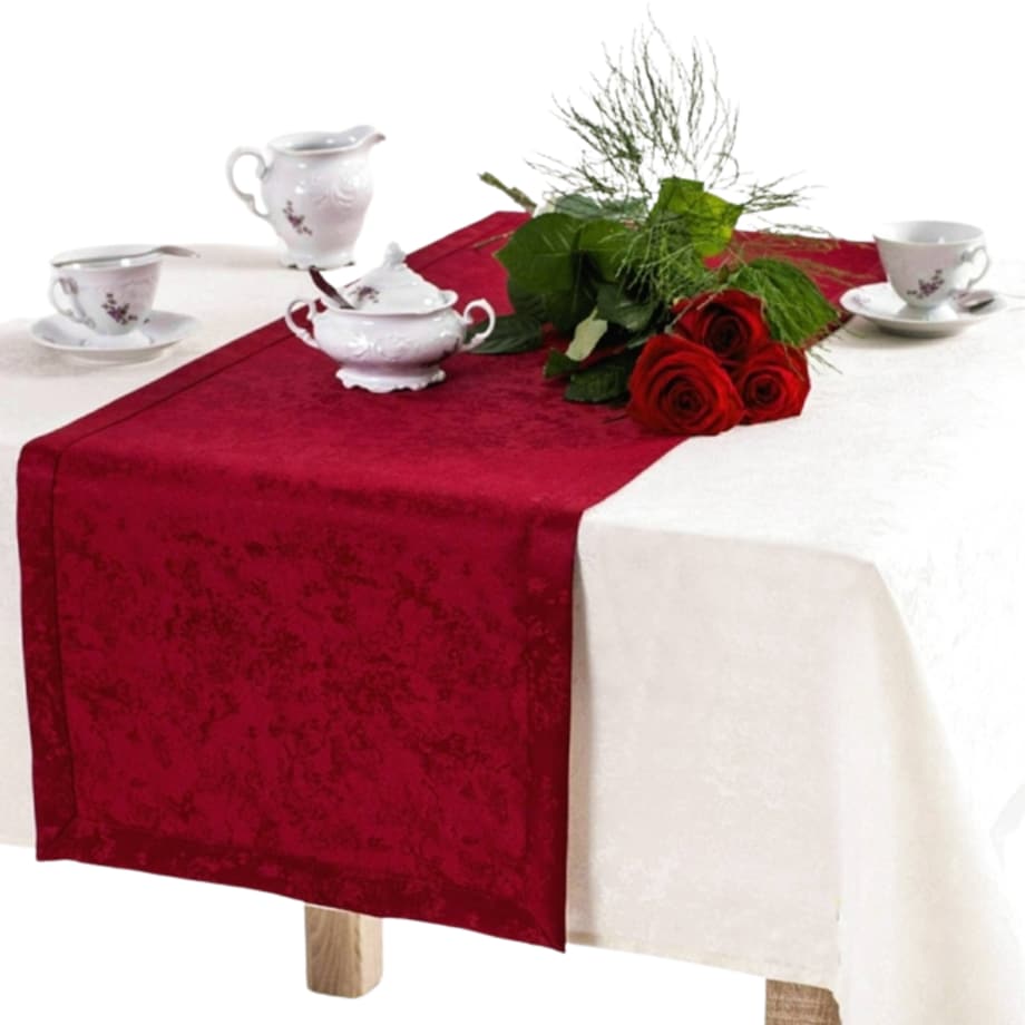 Bieżnik Marmurek biały (2000) O5 - 40x240 cm - biały