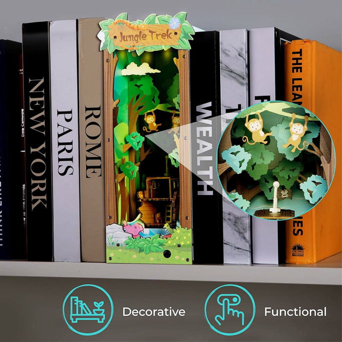 Miniaturowy domek Book Nook - Sekrety dżungli