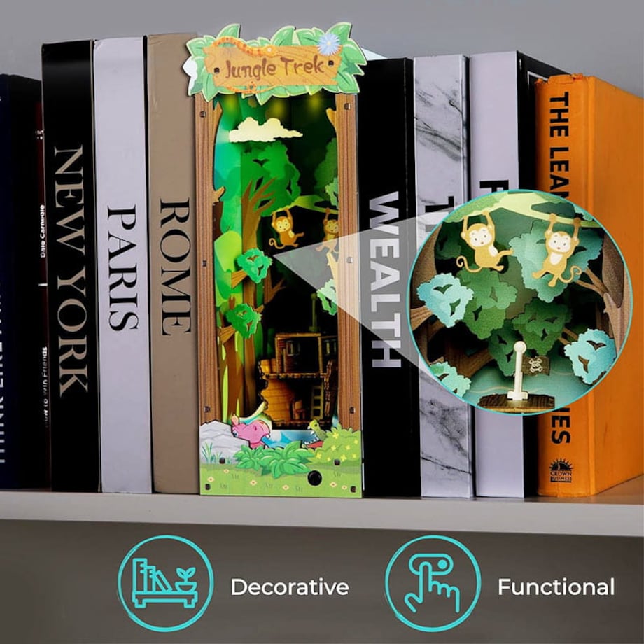 Miniaturowy domek Book Nook - Sekrety dżungli