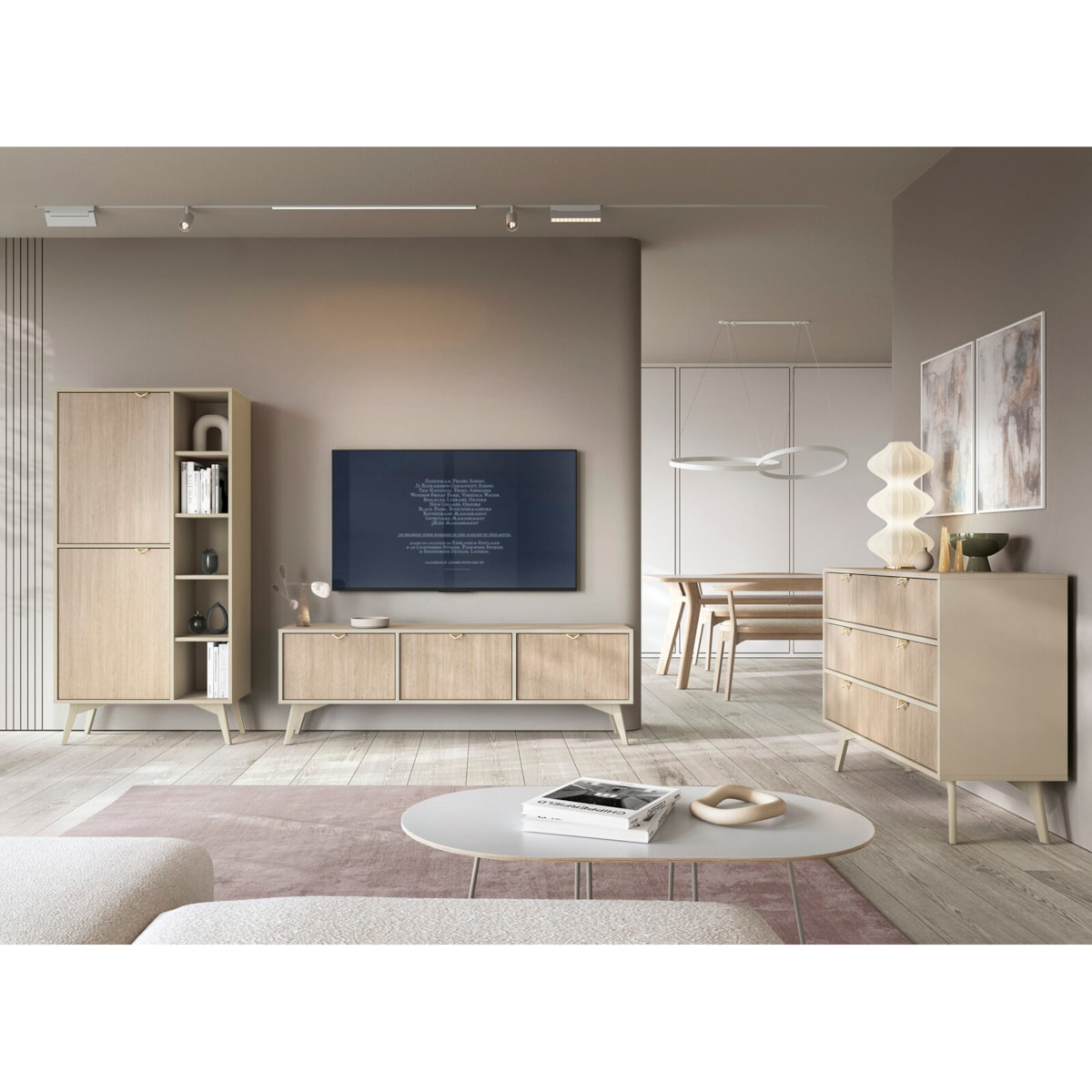 Szafka RTV Sage Wood naturalna
