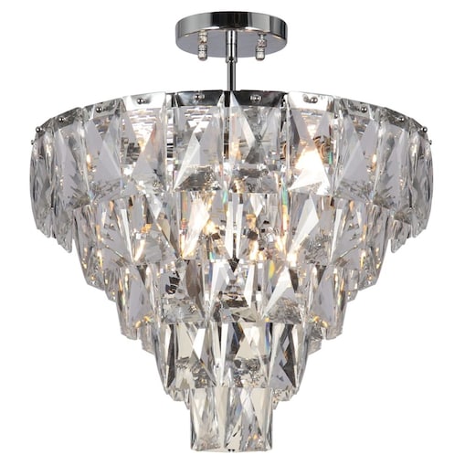 Pałacowa lampa sufitowa Chelsea ML8811 Milagro kryształki chrom