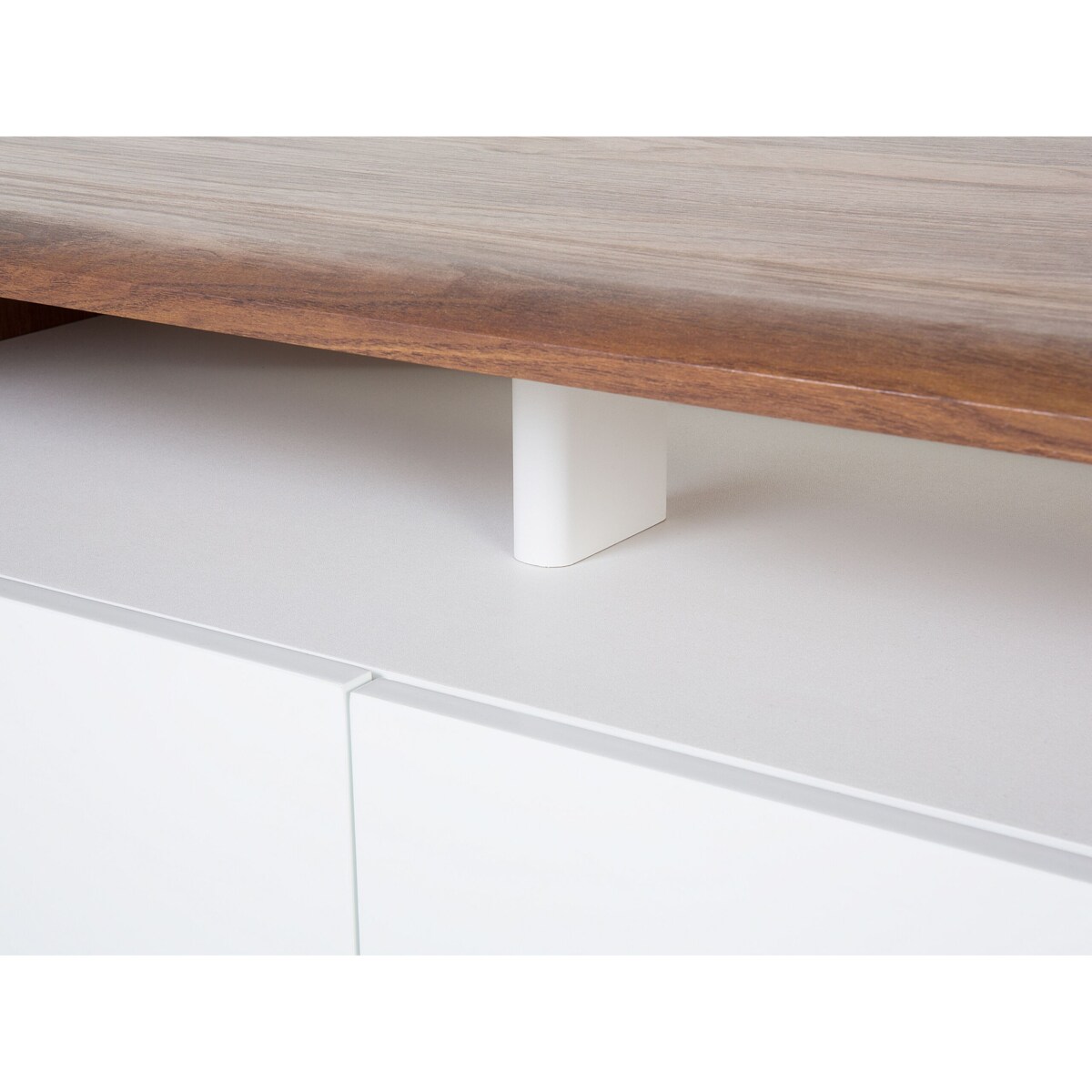 Szafka RTV ciemne drewno z białym SYRACUSE