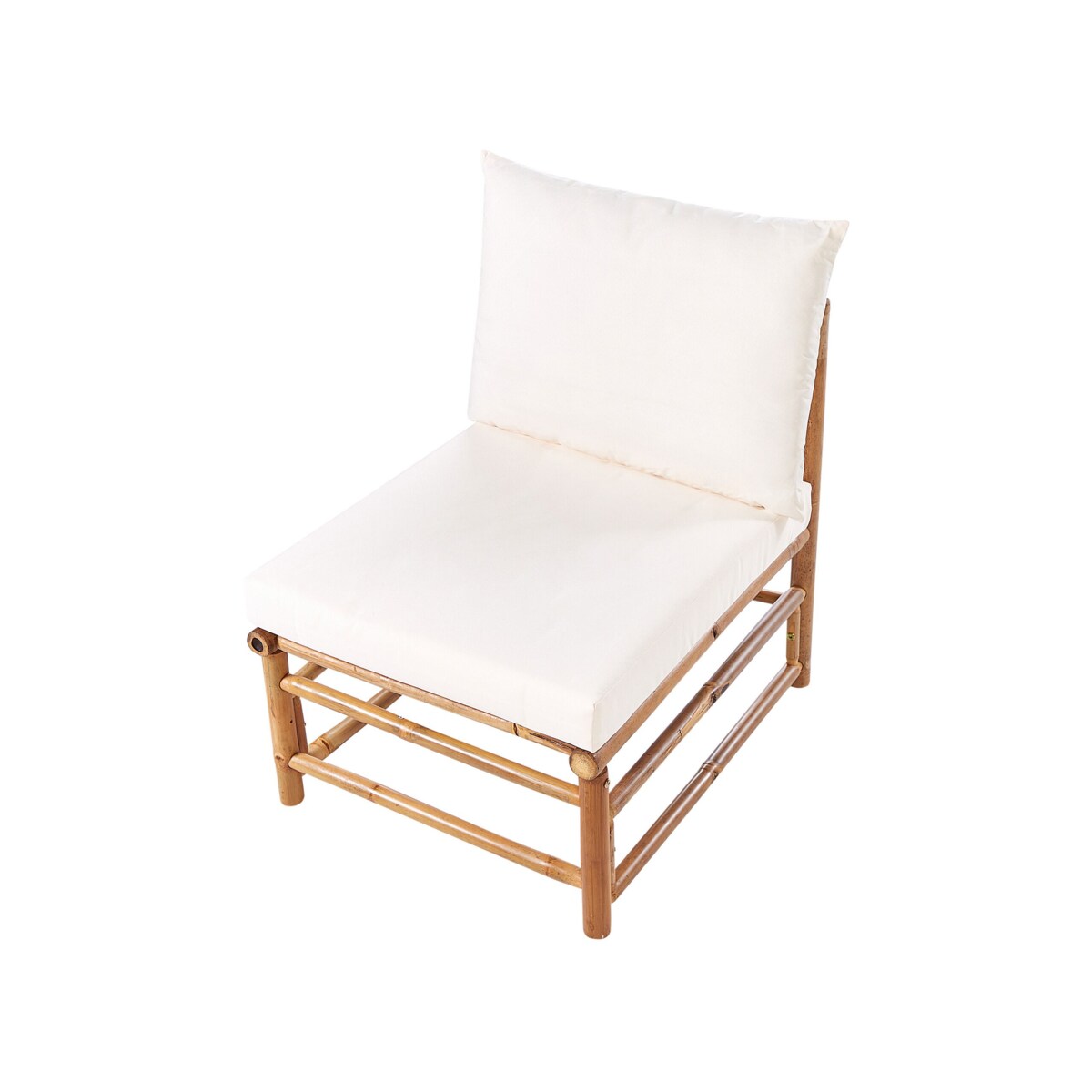 Zestaw ogrodowy ze stolikiem dla 5 osób CERRETO Drewno bambusowe Złamana biel