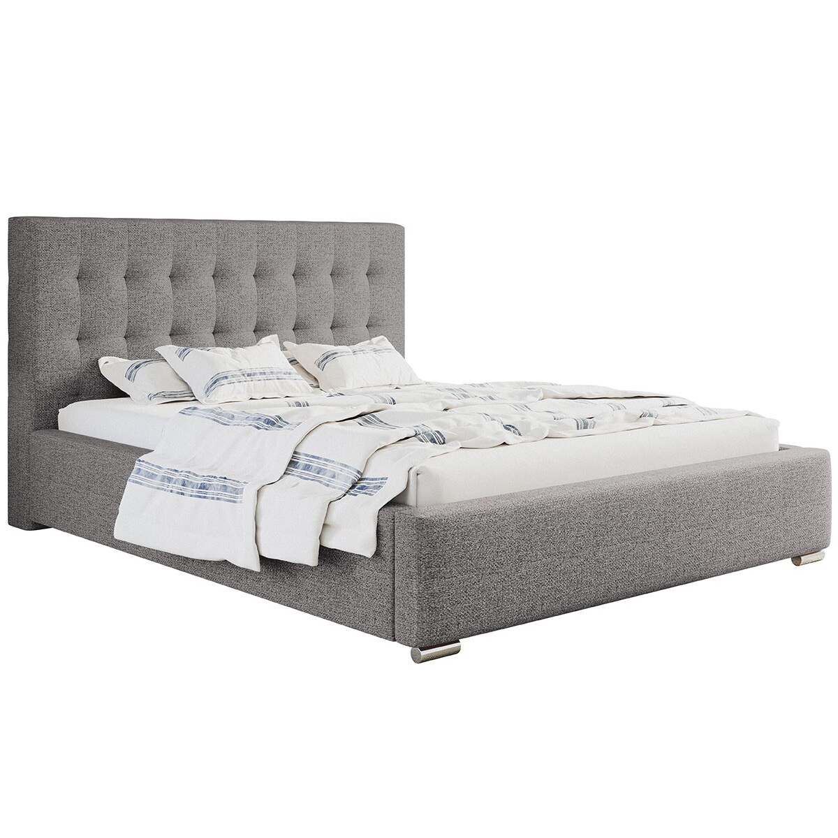 Łóżko sypialniane 140x200 BEN 2- szare