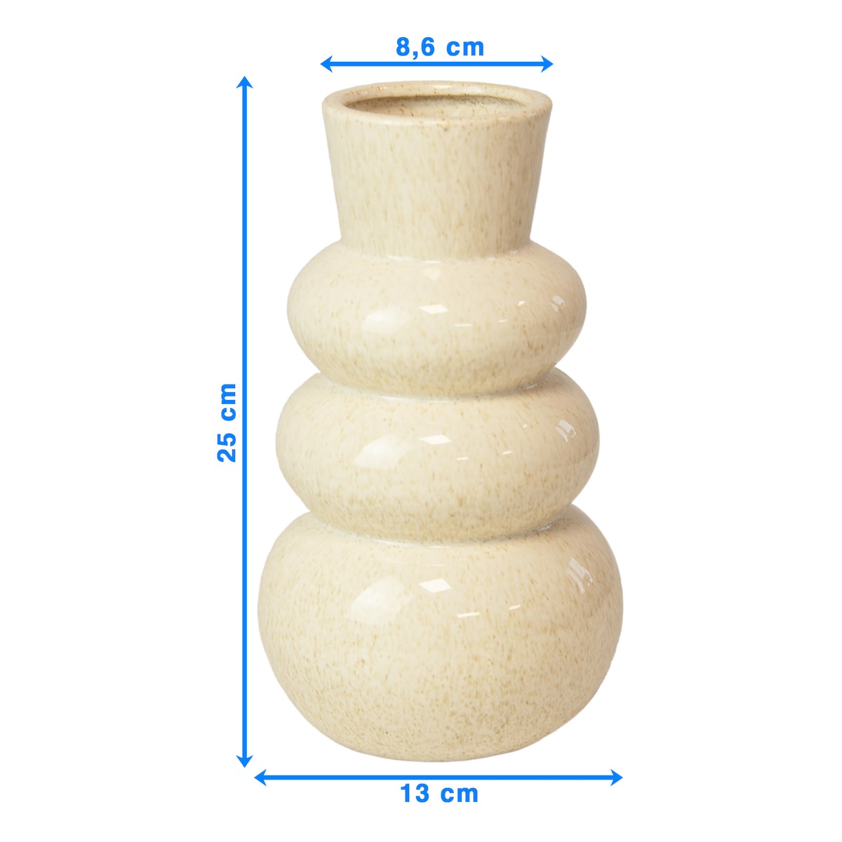 Wazon Ceramiczny Dekoracyjny Waza Ozdobna Na Kwiaty 13X25 Cm