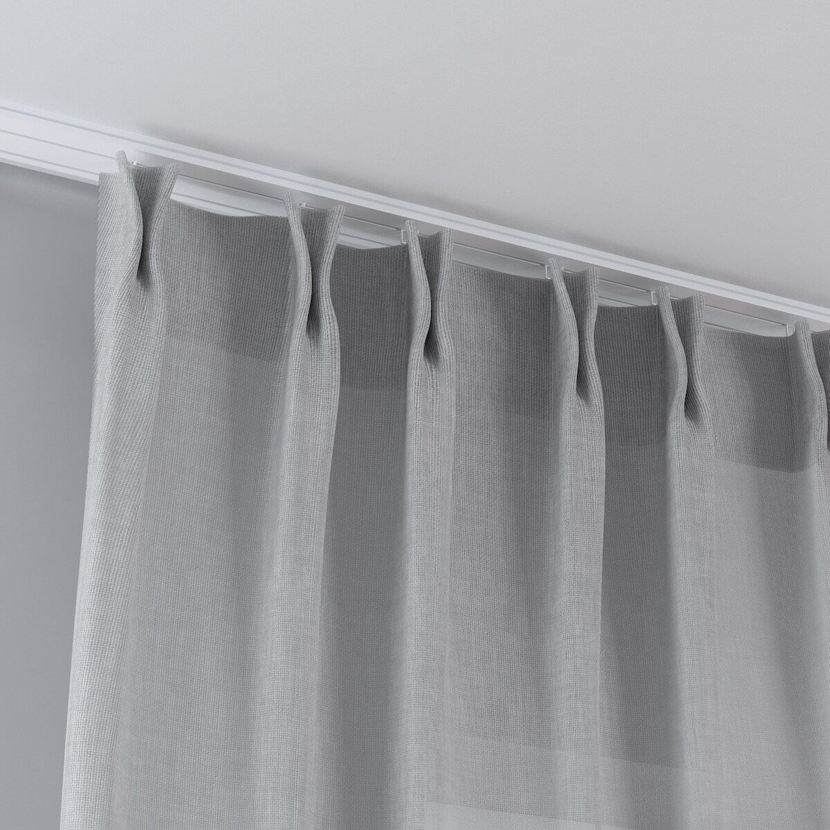 Zasłona na haczykach flex podwójnych 130x245 gołębi szary