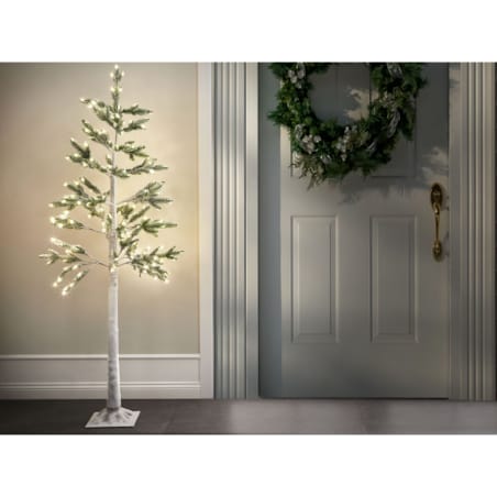 Dekoracja ogrodowa LED drzewko ze światełkami 180 cm biała ALBIONI