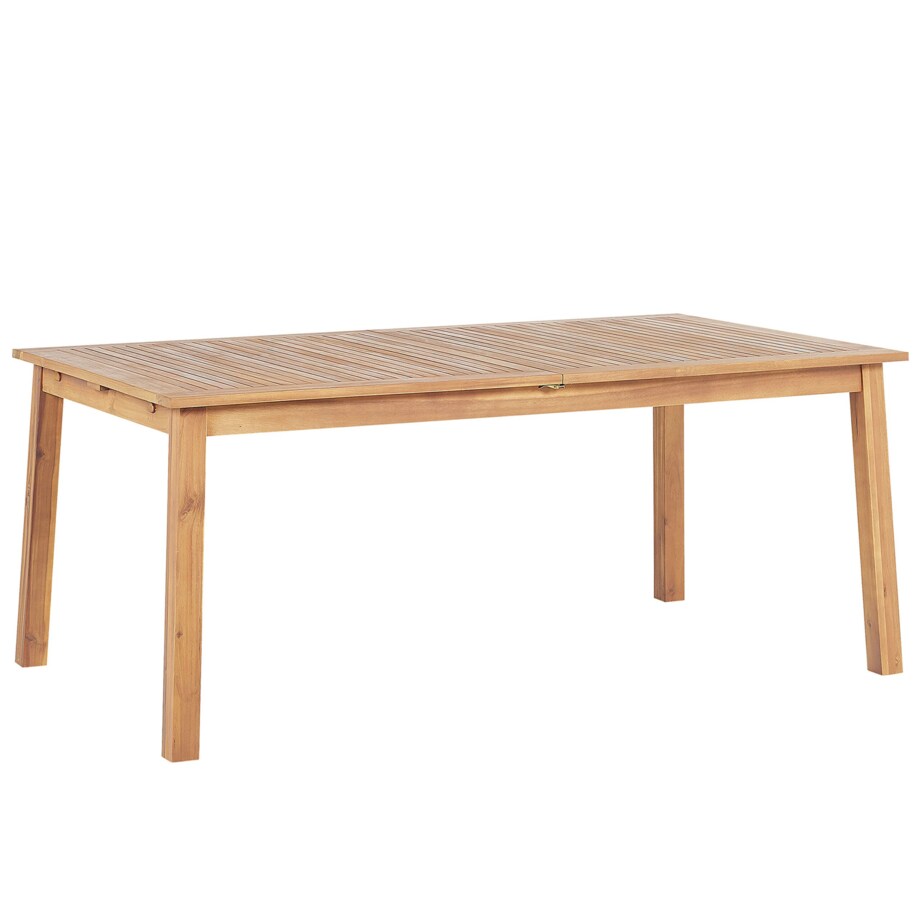 Stół ogrodowy rozkładany akacjowy 180/240 x 100 cm jasne drewno CESANA
