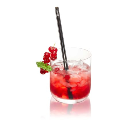 Zestaw 4 czarnych szklanych słomek FUTURE 18 cm