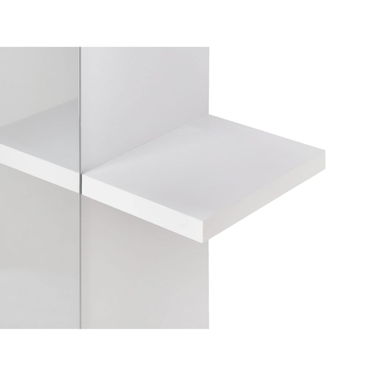 Półka łazienkowa wisząca z lustrem biała PELOTAS