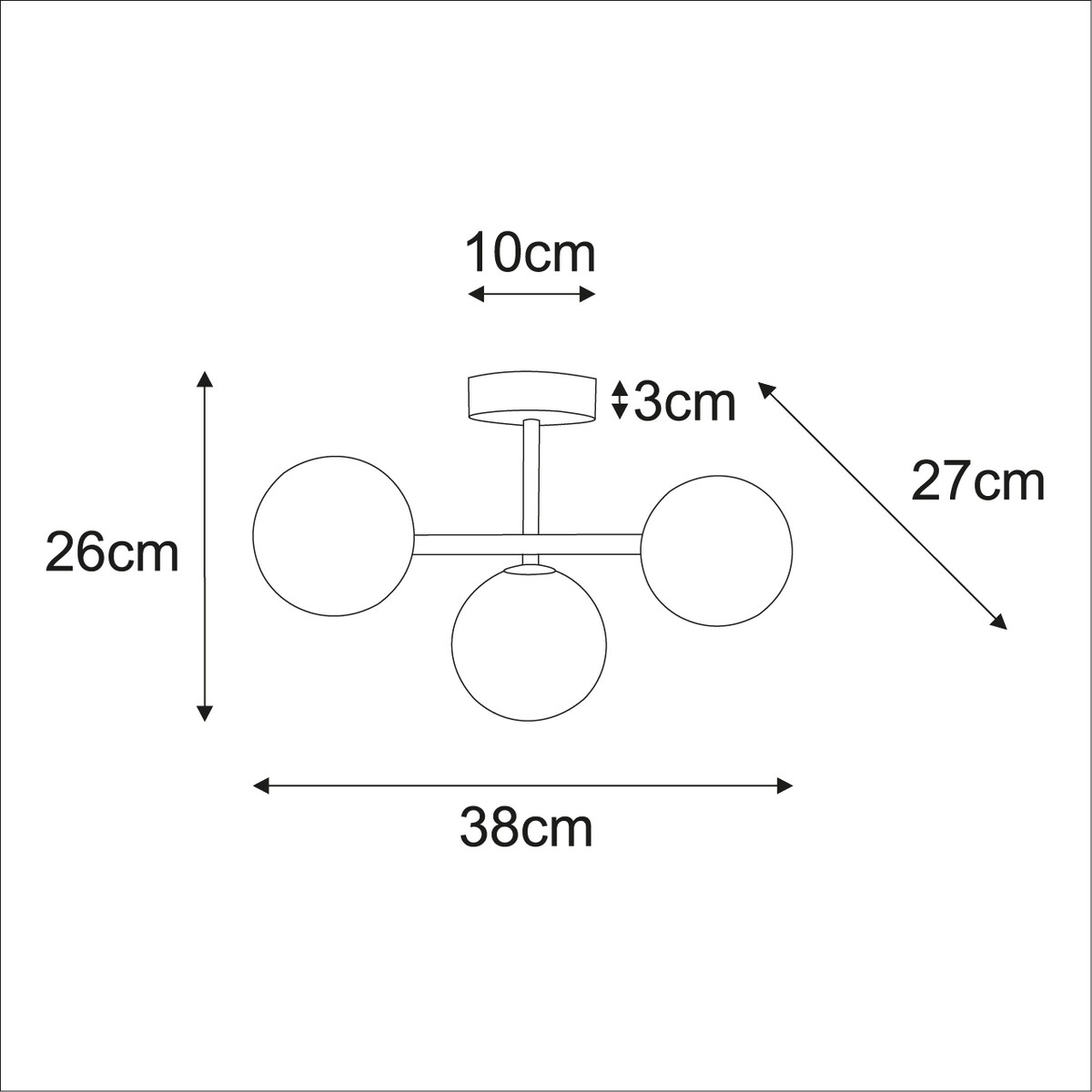 Lampa sufitowa K-5850 z serii FILO