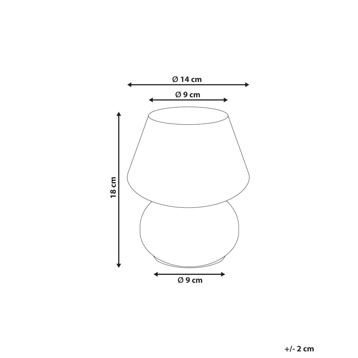 Lampa stołowa LOBO Szkło Biały
