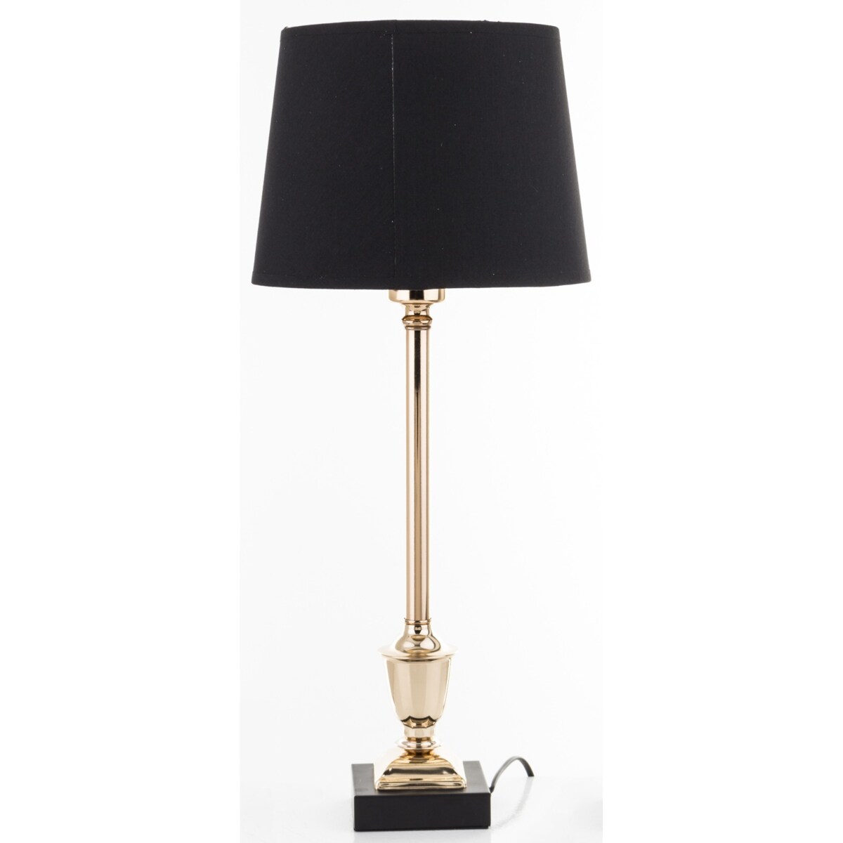 Lampa stołowa 58x25x25 cm MAUD z okrągłym czarnym abażurem