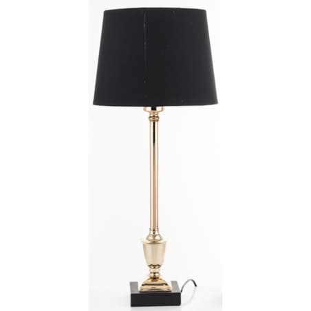 Lampa stołowa 58x25x25 cm MAUD z okrągłym czarnym abażurem