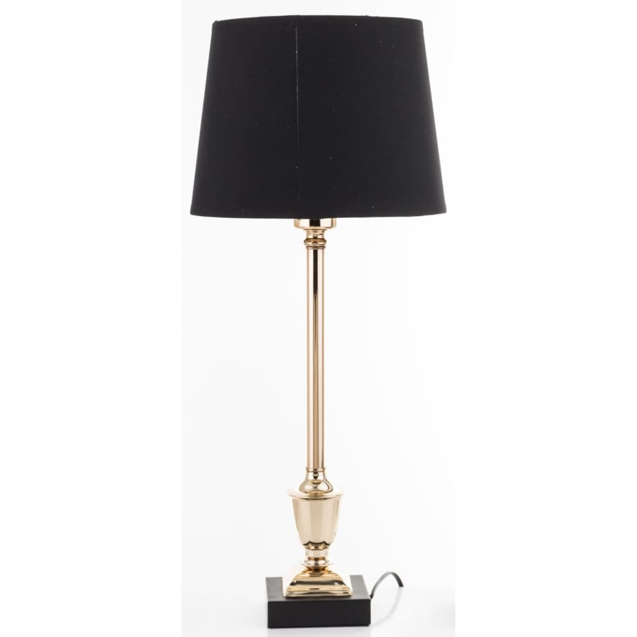Lampa stołowa 58x25x25 cm MAUD z okrągłym czarnym abażurem