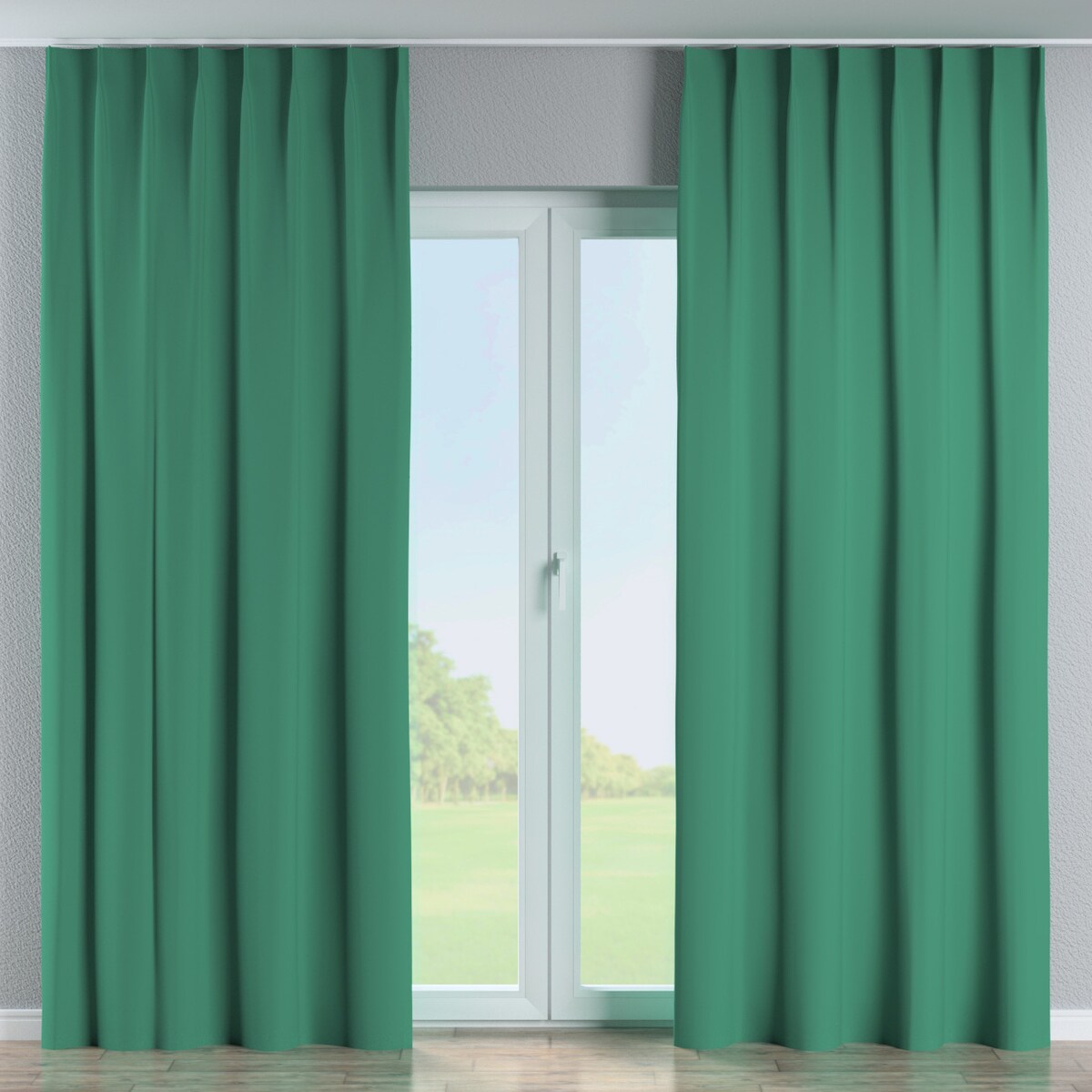 Zasłona na haczykach flex pojedynczych 130x260 butelkowa zieleń