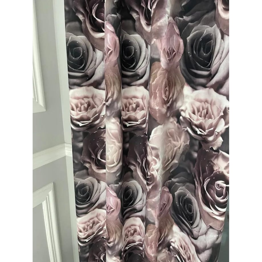 zasłona "rosa elegance" z różami 3d 140x270 cm