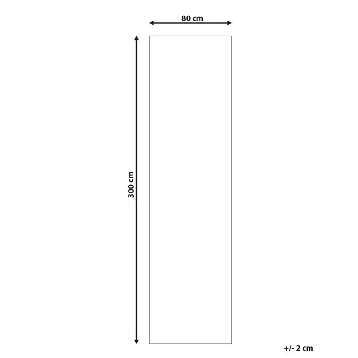 Dywan ze sztucznego futra ONTAKE Jasnoszary 80 x 300 cm