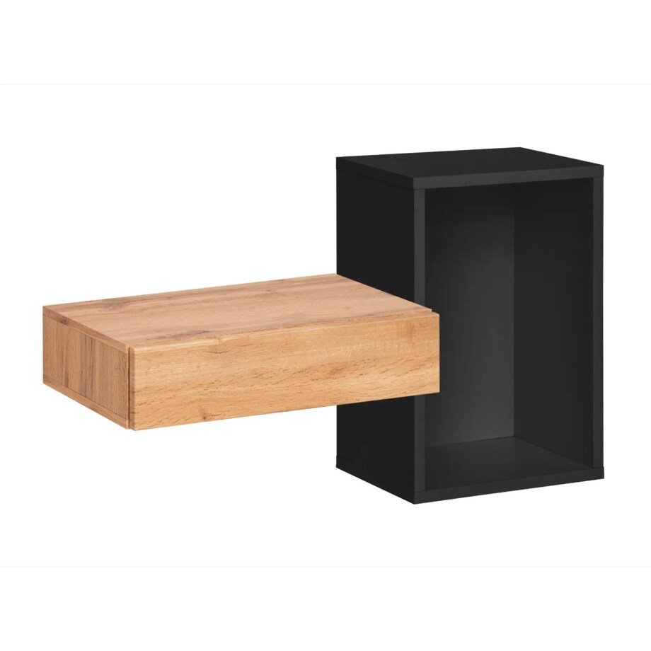 Konsola wisząca EASY 100x60 czarna/dąb wotan