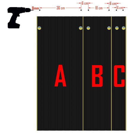 Drewniany wieszak na ubrania Lamele 98cm moduł 40cm brązowy
