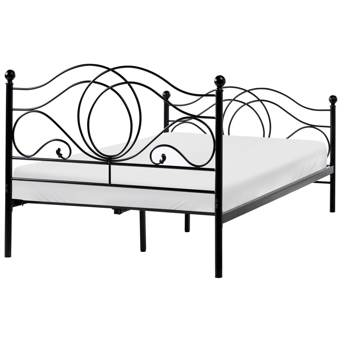Łóżko Metal LYRA 120 x 200 cm Czarny