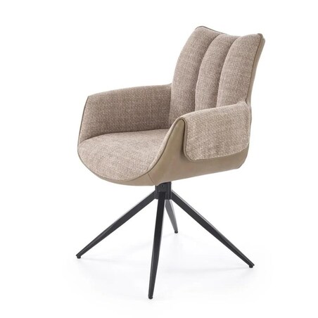 Krzesło tapicerowane K579 brązowe obracane