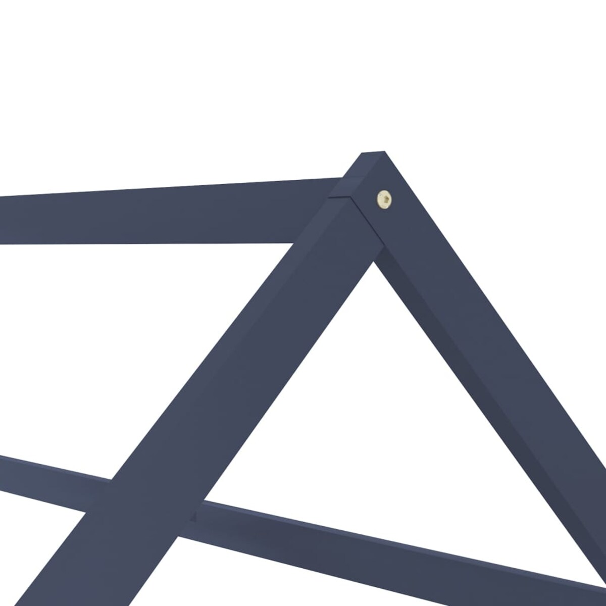 vidaXL Rama łóżka dziecięcego, szara, lite drewno sosnowe, 70 x 140 cm