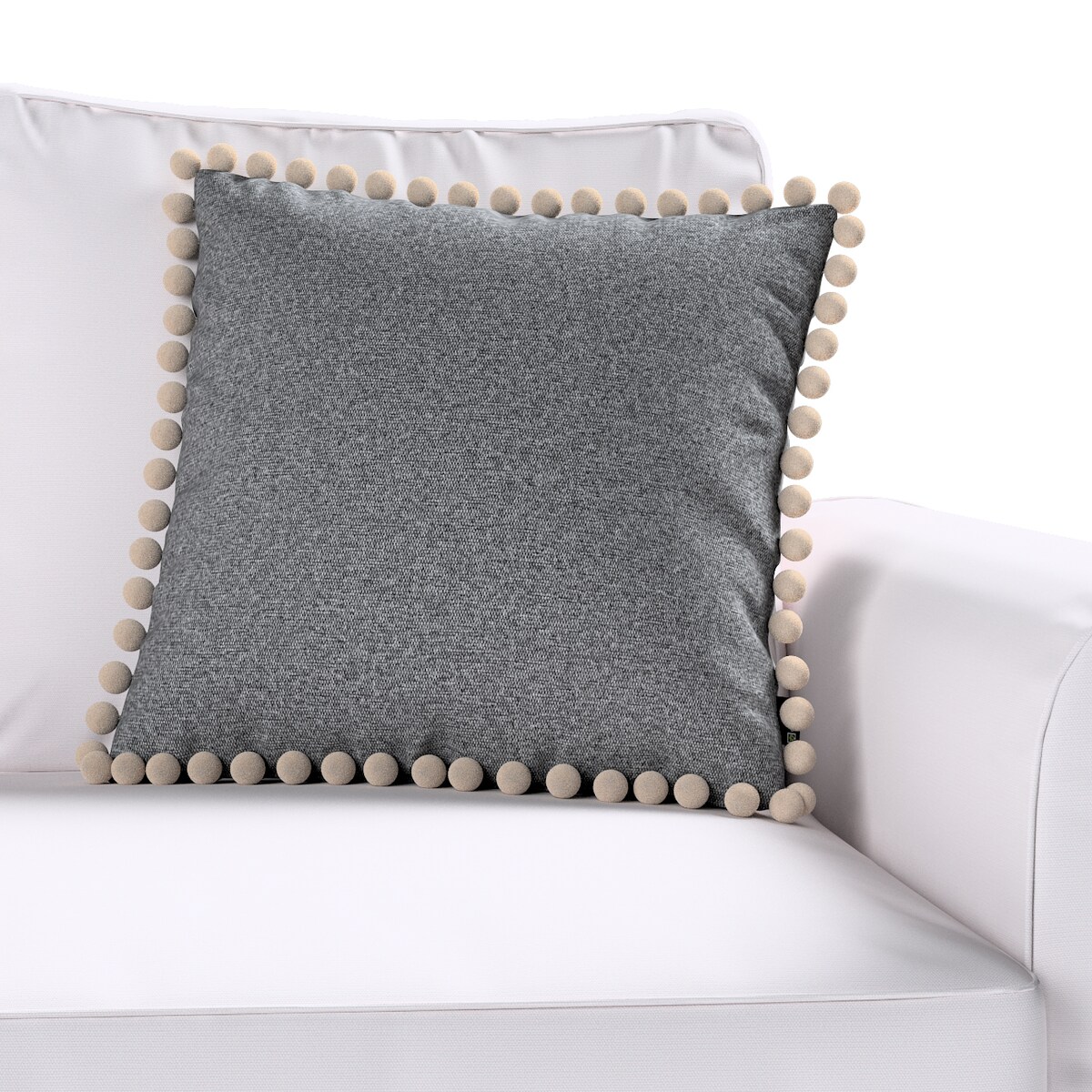 Poszewka Wera na poduszkę 45x45 ciemno szary melanż