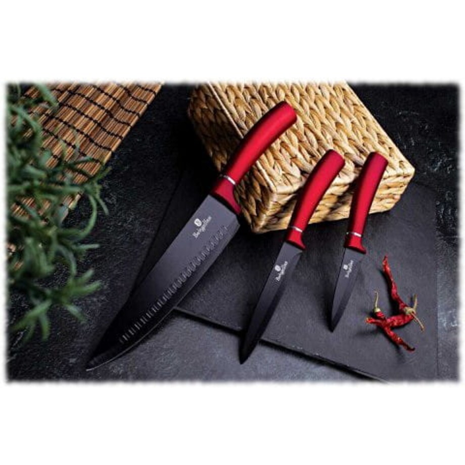 Zestaw 17 elementów garnki, patelnie, akcesoria, noże Berlinger Haus BH-6162