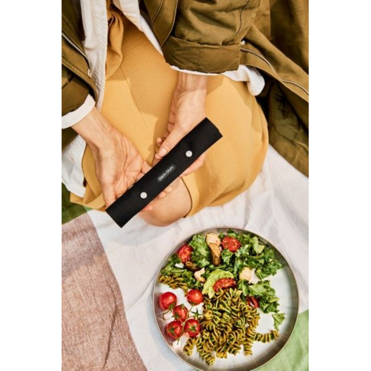 Zestaw 4 stalowych sztućców Black+Blum