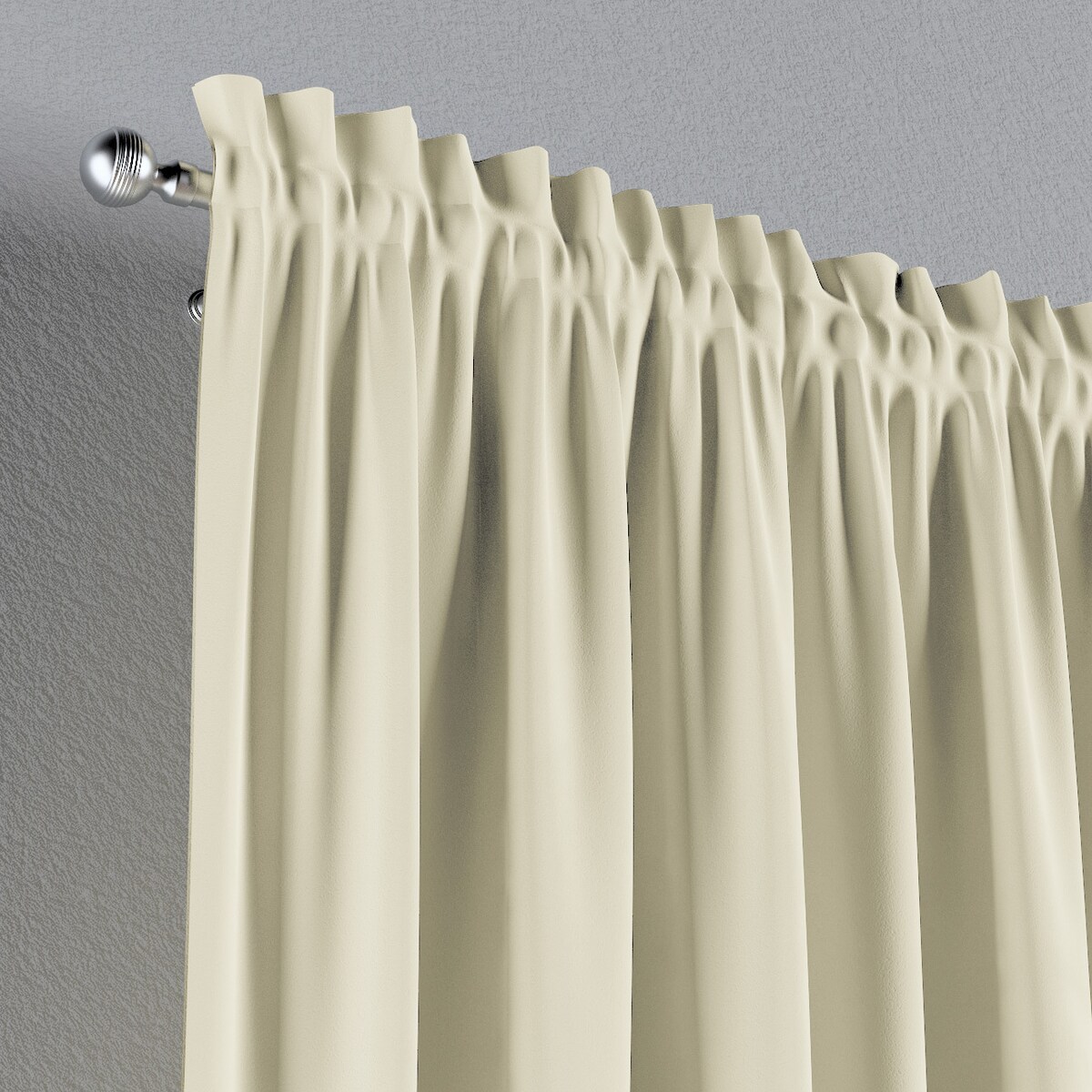 Zasłona na kanale z grzywką 1 szt. 130x260 kremowy