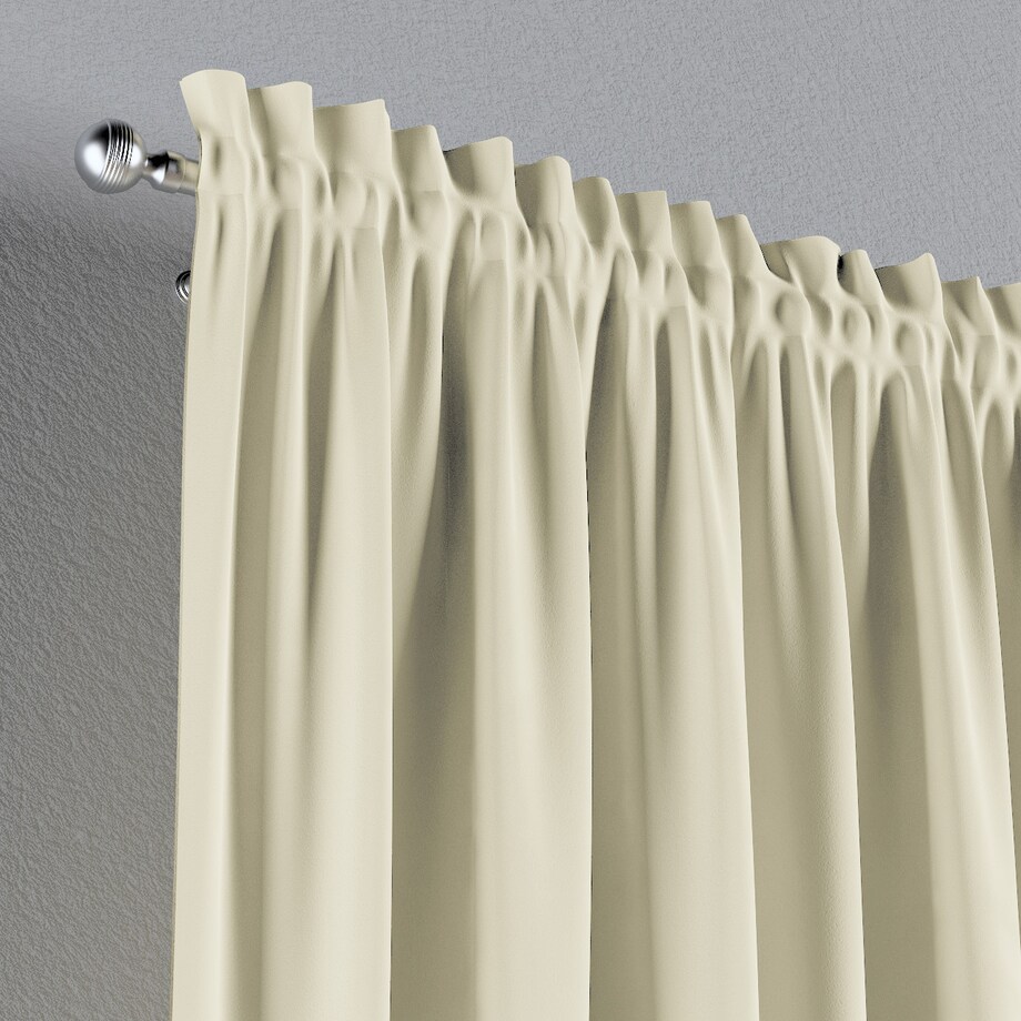 Zasłona na kanale z grzywką 1 szt. 130x260 kremowy