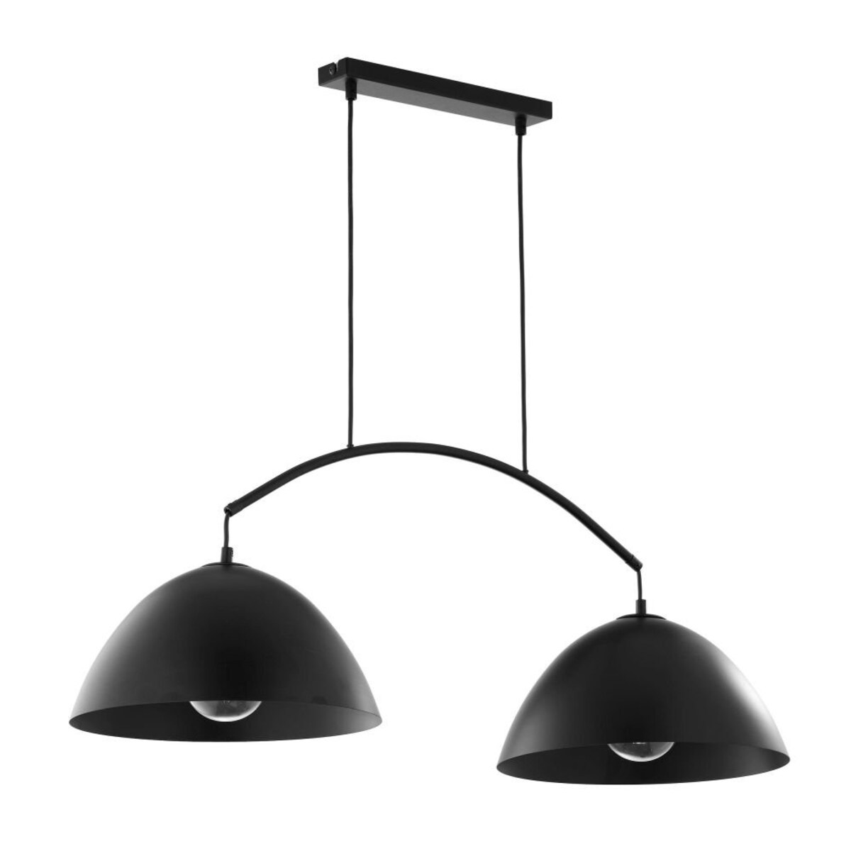 Lampa wisząca TK Lighting FARO NEW BLACK 6008 czarna 2xE27 regulowana do kuchni jadalni salonu
