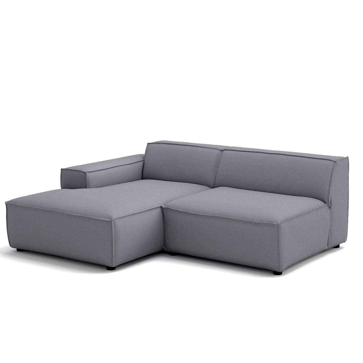 Narożnik lewy 3 osobowy Modularis - Szary Welur