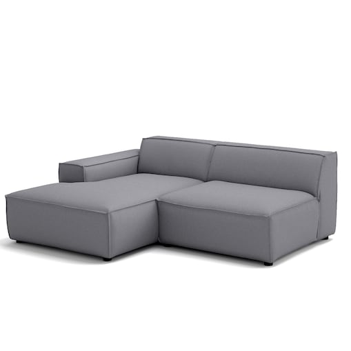 Narożnik lewy 3 osobowy Modularis - Szary Welur