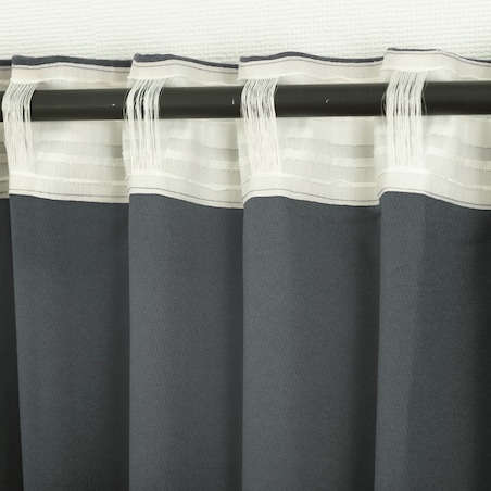 Zasłona BASIC na taśmie marszczącej 140x260cm szary szenil 1 szt. 140x260 szary