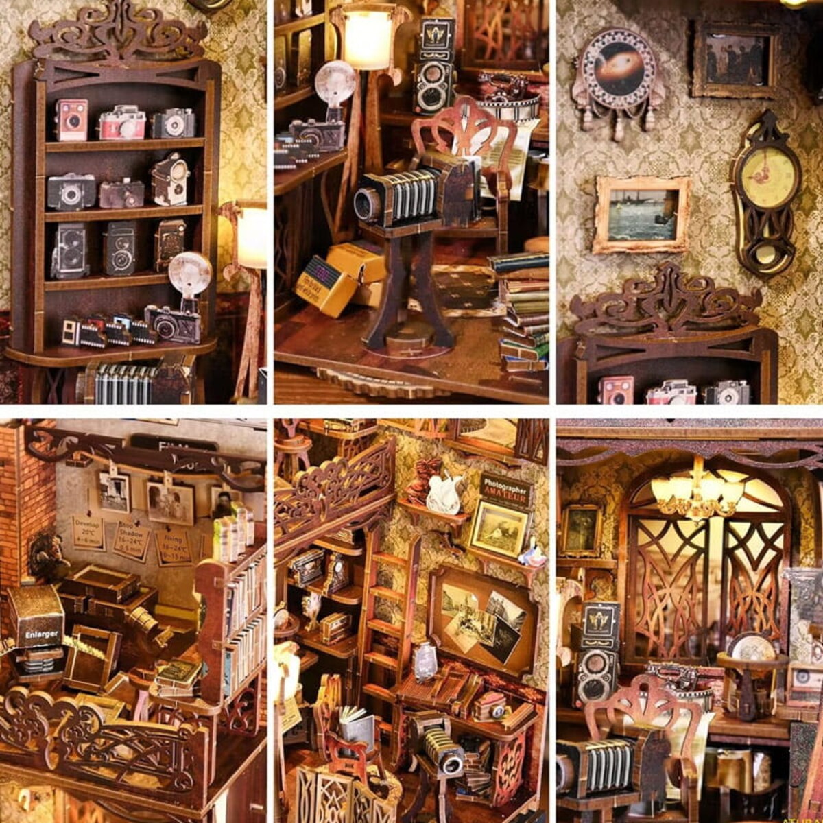 Miniaturowy domek Book Nook - Stara fotografia