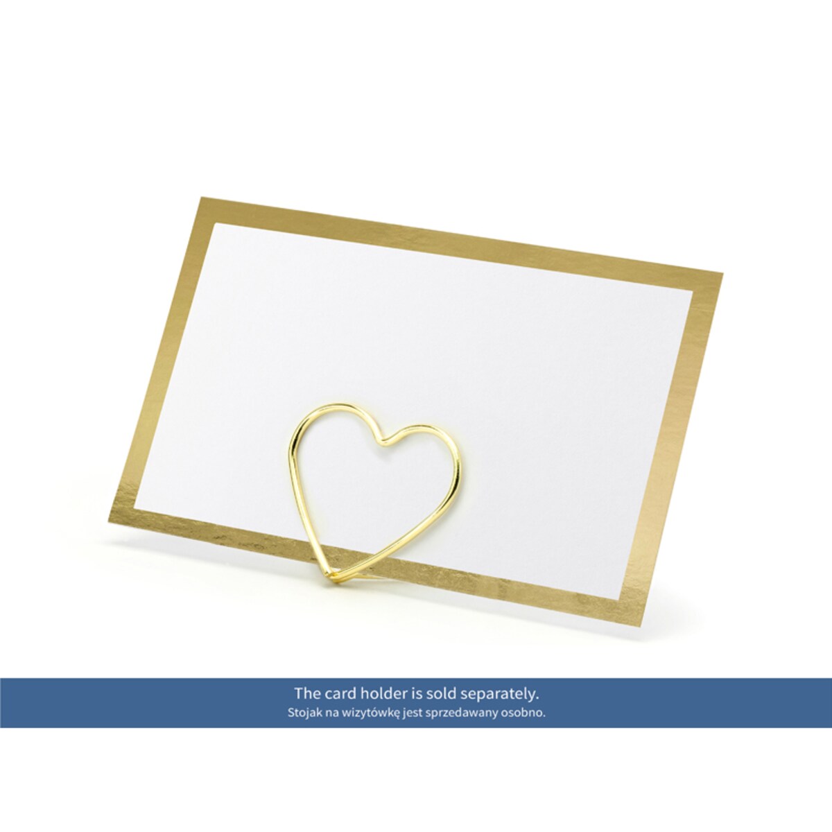 Wizytówki na stół - Ramka, złoty, 9,5x5,5cm (1 op. / 10 szt.)
