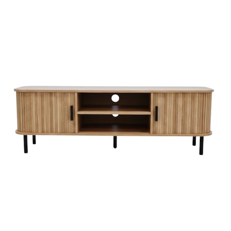 Szafka rtv ryflowana SCAVA, 140 x 40 x 46 cm