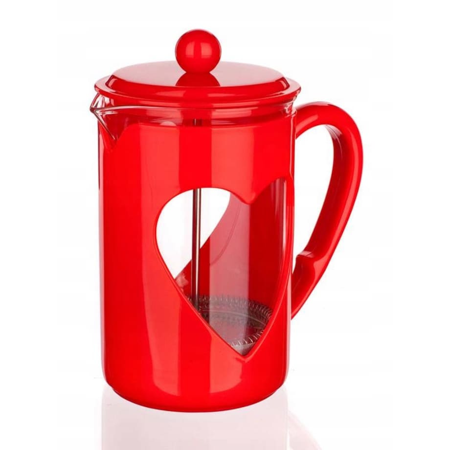 DZBANEK IMBRYK ZAPARZACZ do kawy herbaty ziół CZERWONY SERCE MIŁOŚĆ kobiet