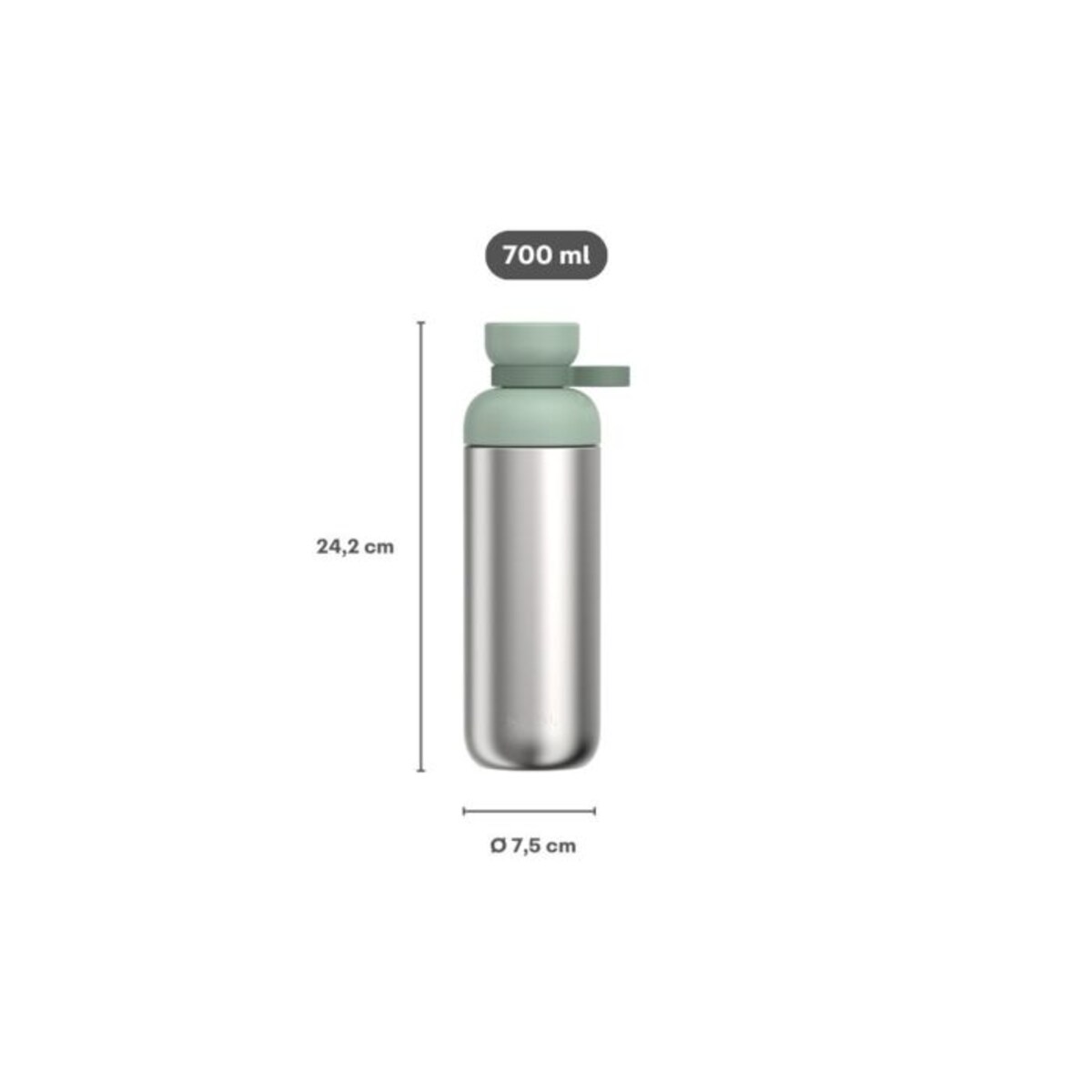 Butelka na wodę stalowa Vita 700 ml Nordic Sage 107741094700