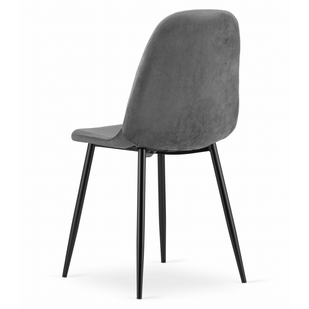 Krzesło Do Jadalni Kuchni Salonu Como - Ciemny Szary Aksamit