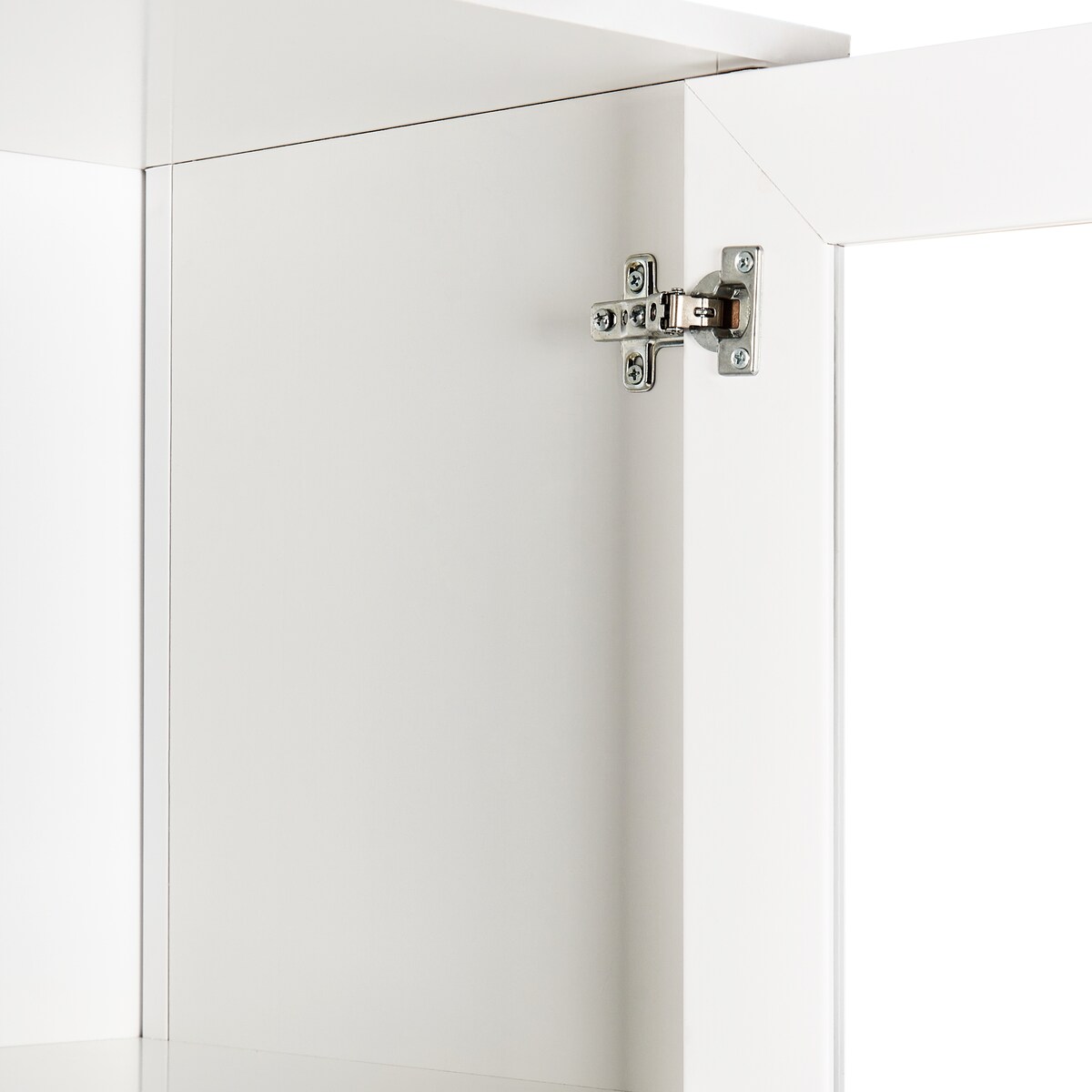 Witryna ze szklaną gablotą NORNALUP 80 cm Biały