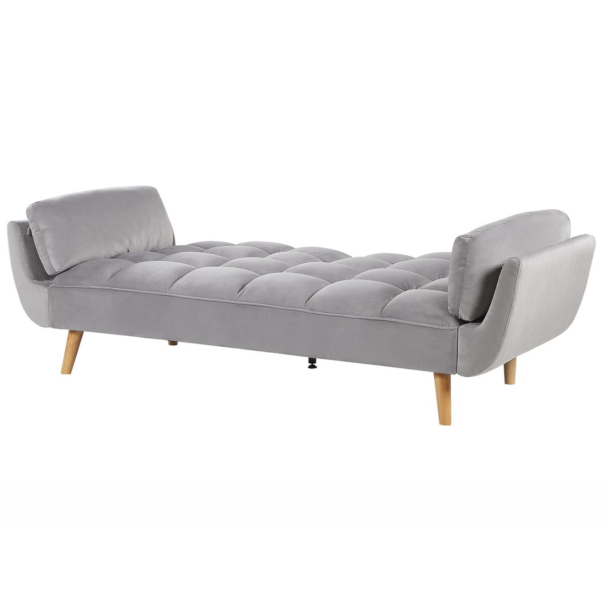 Sofa rozkładana dla 3 osób ASBY Welur Jasnoszary