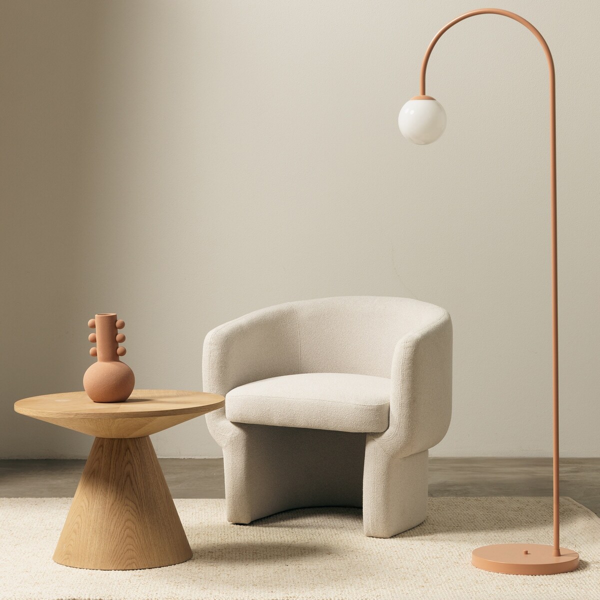 Fotel obrotowy 72x74x69 cm MURIEL jasnobeżowy